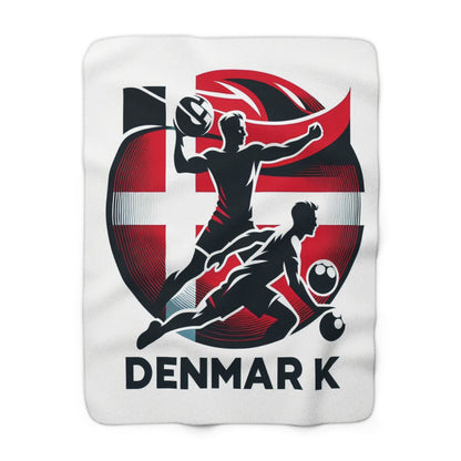 Flag Village Denmark Sporting Flag Sherpa Fleece Blanket DNK0008