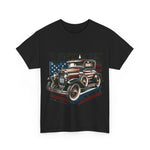 Flag Village USA Vintage Car Flag T-SHIRT Heavy Cotton Tee USA0012