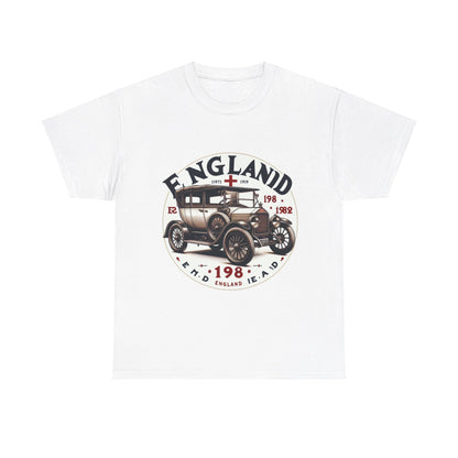 Flag Village UK Vintage Car Flag T-SHIRT Heavy Cotton Tee UK0019