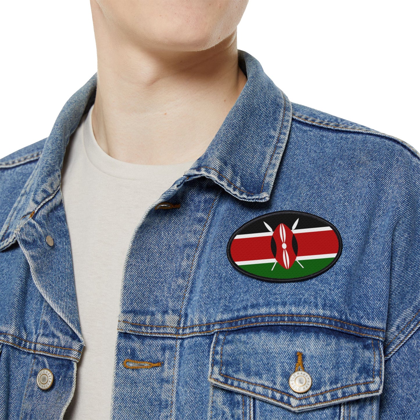 Flag Village Kenya Flag Embroidery Iron-On Patches