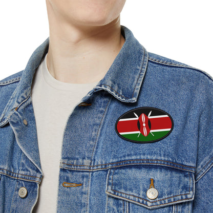 Flag Village Kenya Flag Embroidery Iron-On Patches