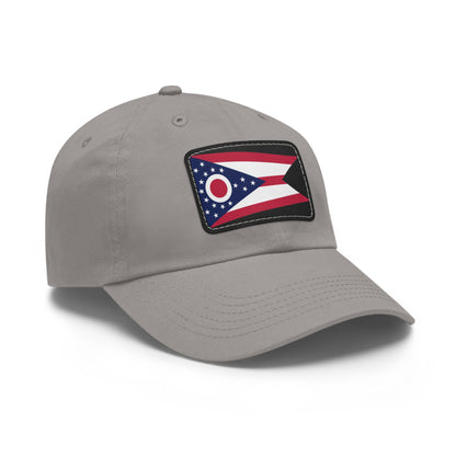 Flag Village USA Ohio State Flag Hat Cap with Leather Patch