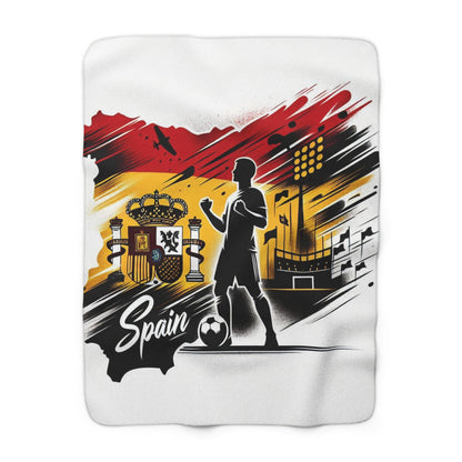 Flag Village Spain Sporting Flag Sherpa Fleece Blanket ESP0010