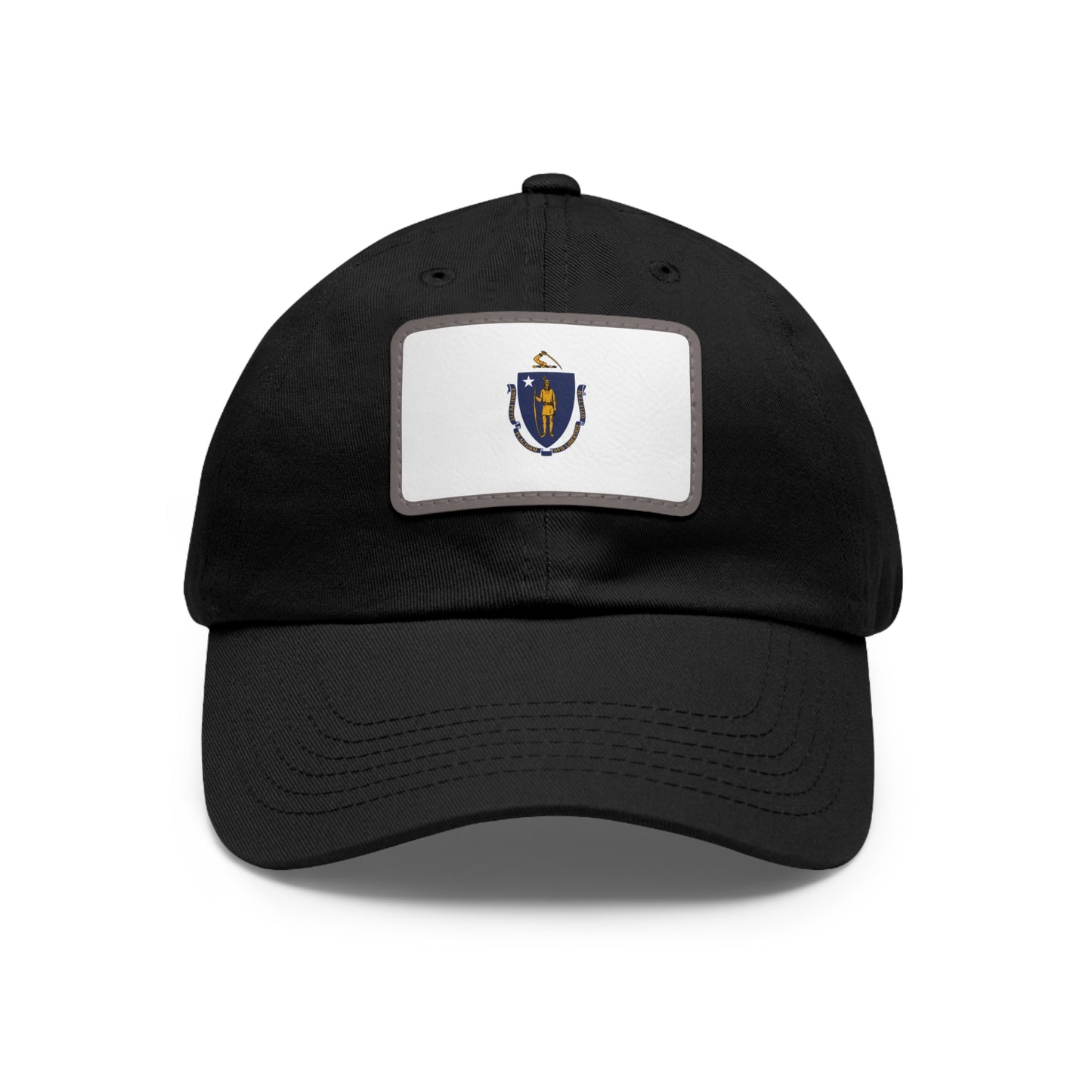 Flag Village USA Massachusetts State Flag Hat Cap with Leather Patch