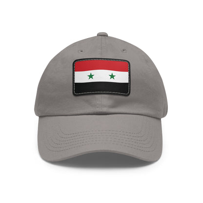Flag Village Syria Flag Hat Cap with Leather Patch
