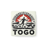 Flag Village Togo Flag Sporting Porcelain Magnet, Square TGO0002