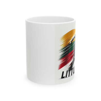 Flag Village Lithuania Sporting Flag Ceramic Coffee Mug 11oz LTU0006