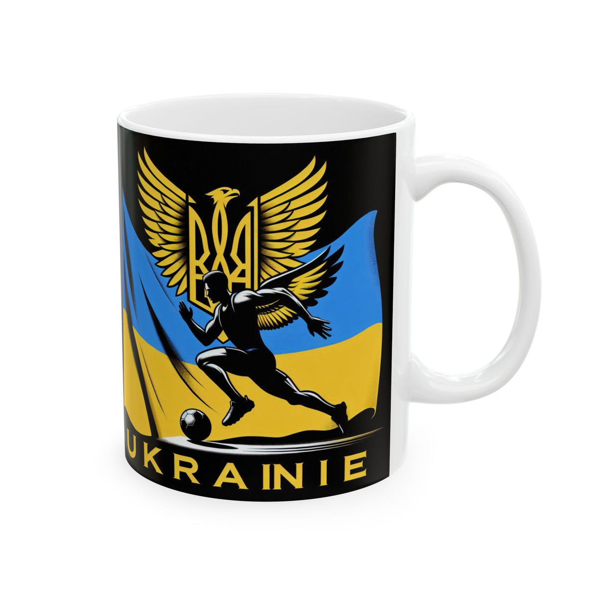 Flag Village Ukraine Sporting Flag Ceramic Coffee Mug 11oz UKR0008