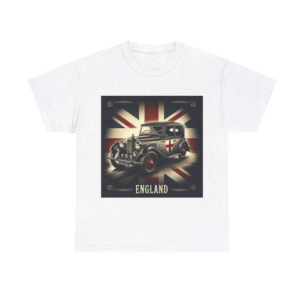 Flag Village UK Vintage Car Flag T-SHIRT Heavy Cotton Tee UK0004