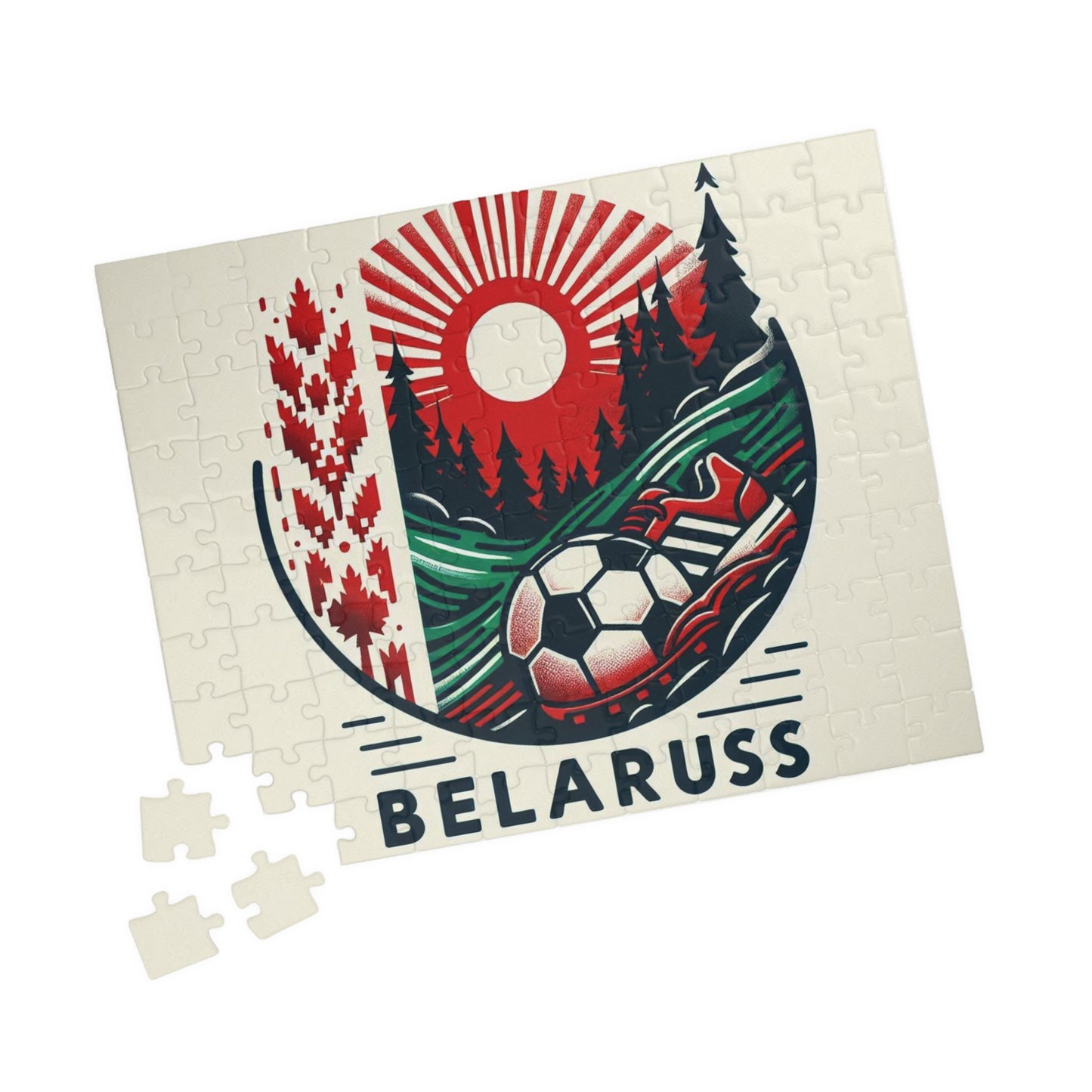 Flag Village Belarus Sporting Flag Puzzle (110, 252, 520, 1014-piece) BLR0008