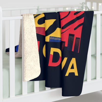 Flag Village Moldova Sporting Flag Sherpa Fleece Blanket MDA0009