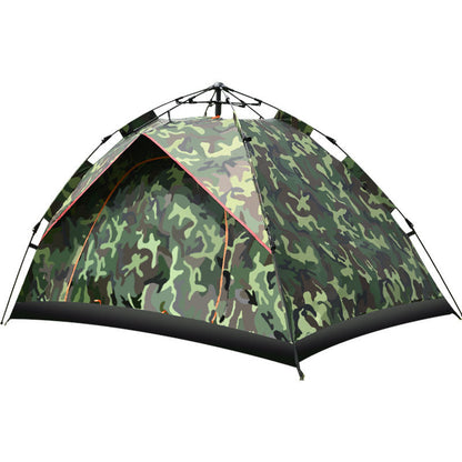 Flag Village Camping Outdoor Travel Double-decker Automatic Tent