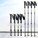 Flag Village Outdoor Straight Handle Trekking Pole With Outer Lock Telescopic