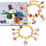 Flag Village New Christmas Ornaments Children's Gift Box Countdown Calendar Gift Box Advent Golden Bracelet Necklace Blind Box Set