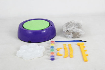 Flag Village Bginners Pottery Wheel Kit Craft Toys For Kids With Paints And Tools Diy Toy Clay Pots Making Pottery Wheel Set For Kids Gifts