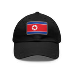 Flag Village North Korea Flag Hat Cap with Leather Patch