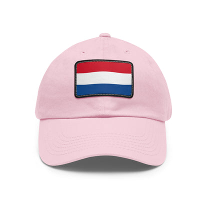 Flag Village Netherlands Flag Hat Cap with Leather Patch