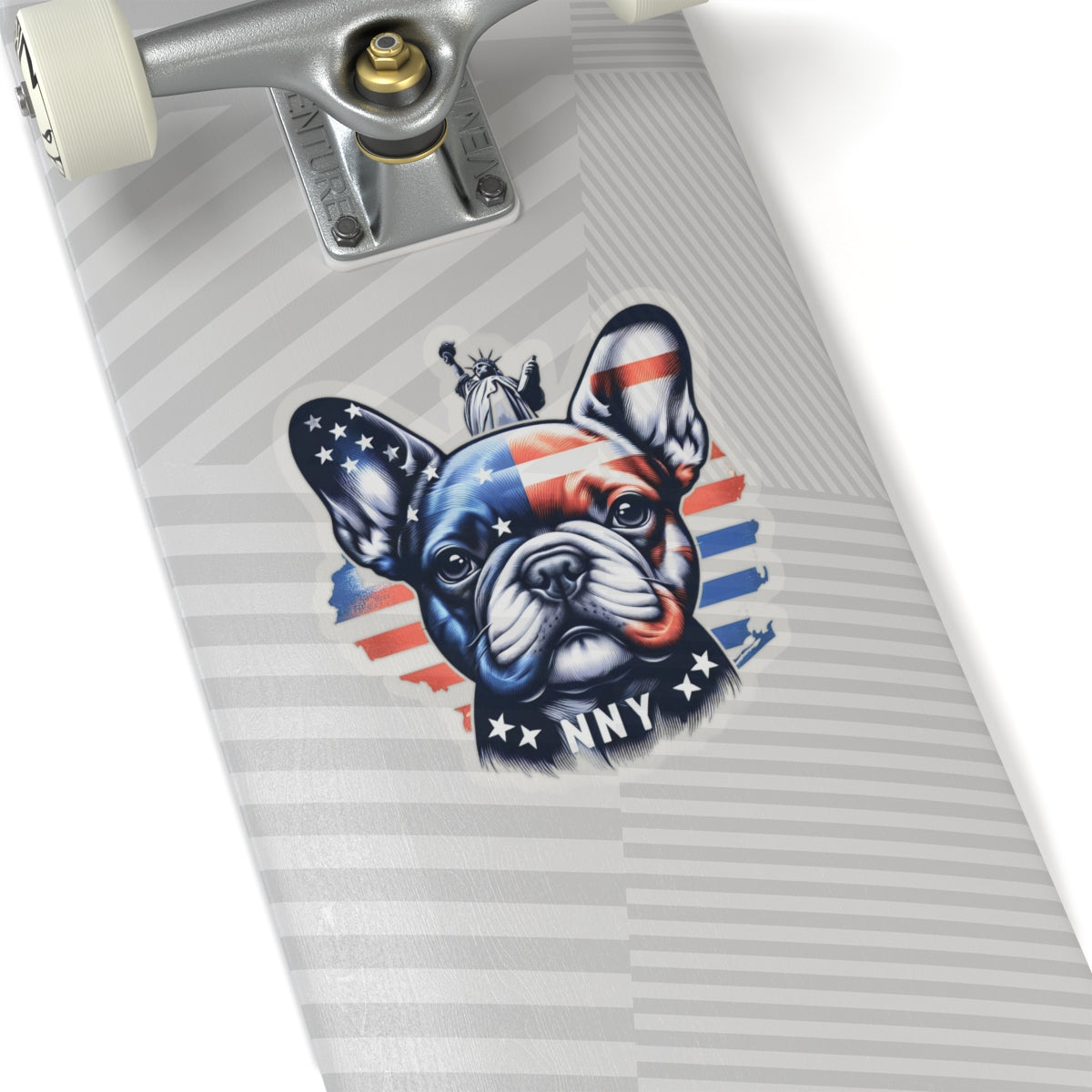 Flag Village USA Flag with French Bulldog Sticker 2", 3", 4", 6" USA0001