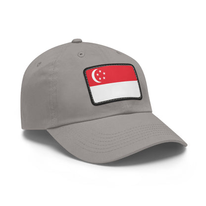 Flag Village Singapore Flag Hat Cap with Leather Patch