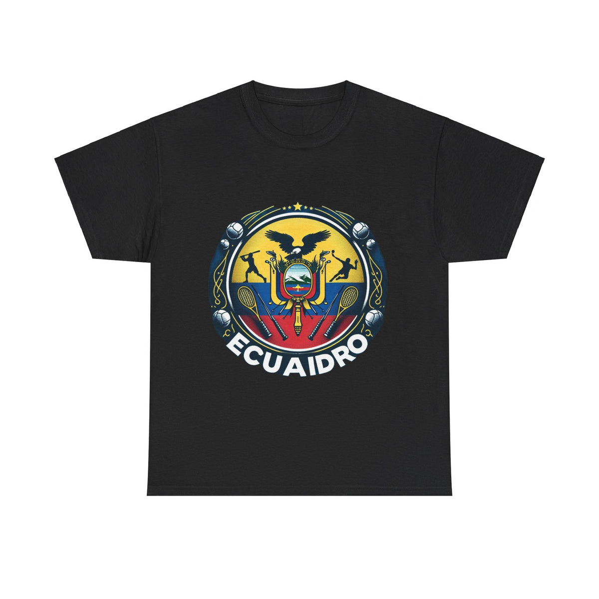 Flag Village Ecuador Sporting Flag T-SHIRT Heavy Cotton Tee ECU0001