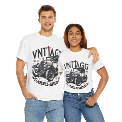 Flag Village UK Vintage Car Flag T-SHIRT Heavy Cotton Tee UK0008