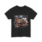 Flag Village USA Vintage Car Flag T-SHIRT Heavy Cotton Tee USA0010