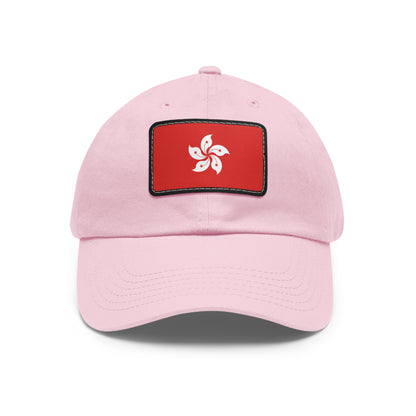 Flag Village Hong Kong Flag Hat Cap with Leather Patch