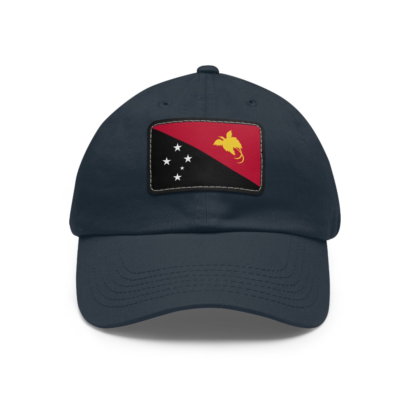 Flag Village Papua New Guinea Flag Hat Cap with Leather Patch