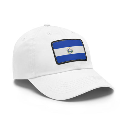 Flag Village El Salvador Flag Hat Cap with Leather Patch