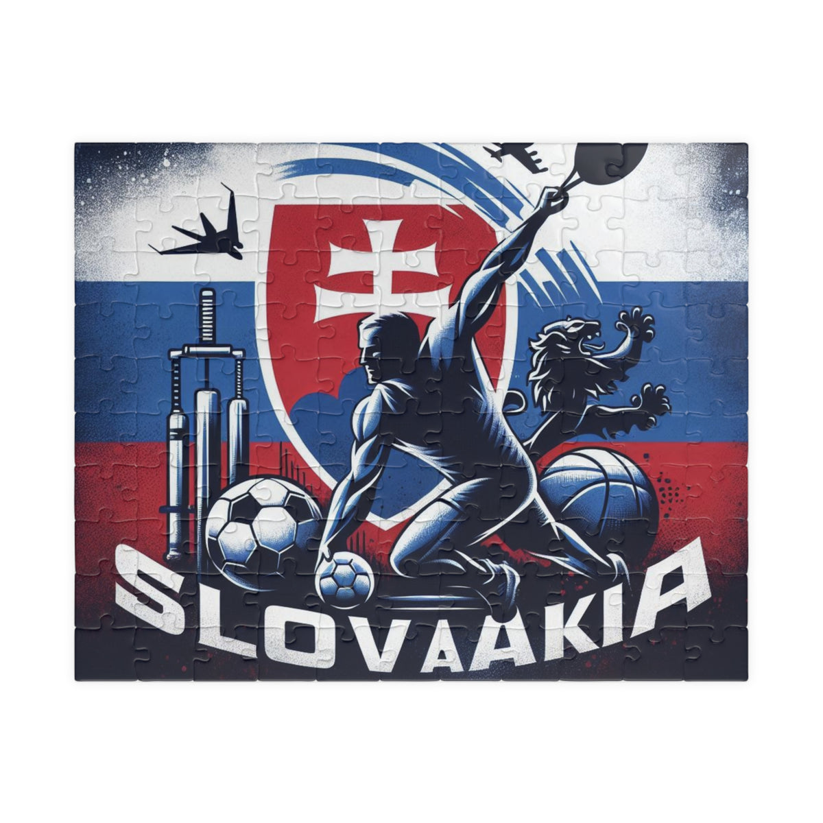 Flag Village Slovakia Sporting Flag Jigsaw Puzzle
