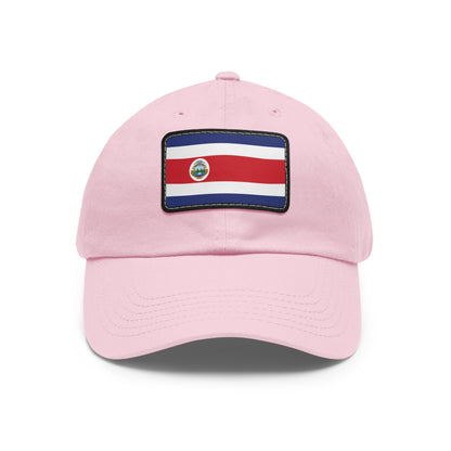 Flag Village Costa Rica Flag Hat Cap with Leather Patch