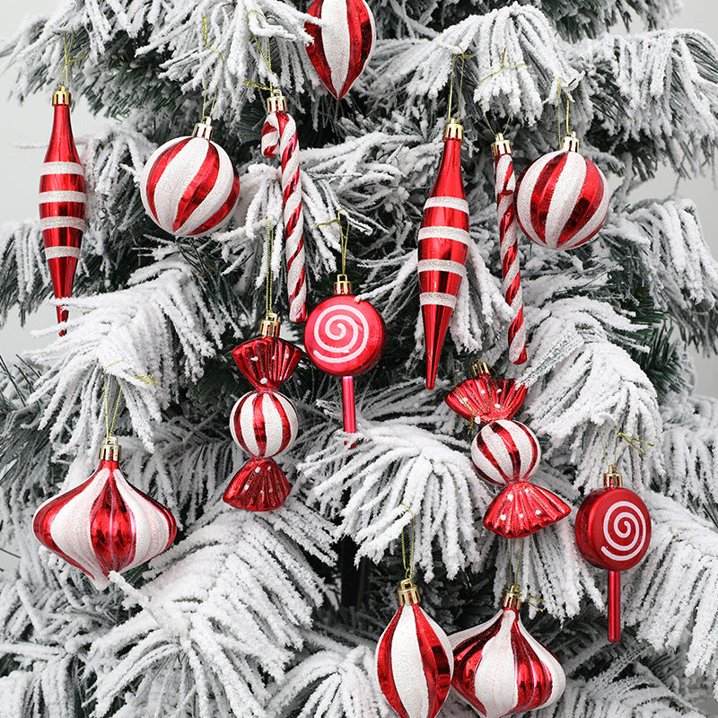 Flag Village Christmas Candy Crutch Gift Box Boots Four-piece Set