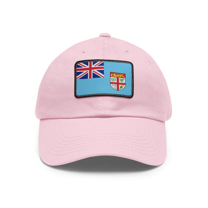 Flag Village Fiji Flag Hat Cap with Leather Patch