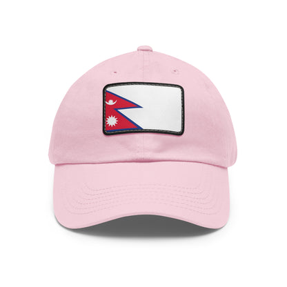 Flag Village Nepal Flag Hat Cap with Leather Patch