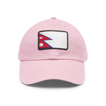 Flag Village Nepal Flag Hat Cap with Leather Patch
