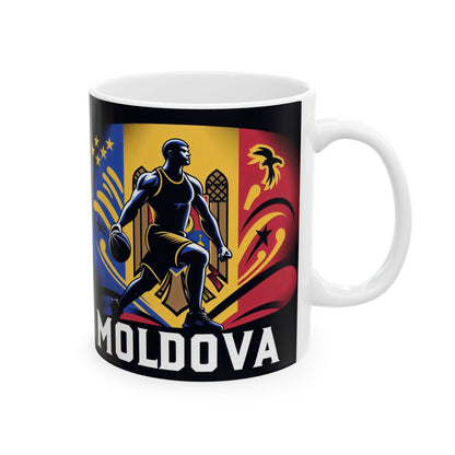 Flag Village Moldova Sporting Flag Ceramic Coffee Mug 11oz MDA0008