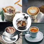 Flag Village Stovetop Espresso Maker 6 Cup 300ml, Aluminum Moka Pot Gift Set, Italian Cuban Greca Coffee, Easy To Use & Clean - Set Including 2 Cups, Spoon, Black, Perfect Gifts For Coffee Lovers