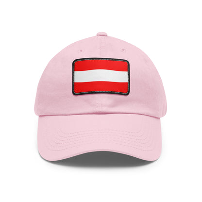 Flag Village Austria Flag Hat Cap with Leather Patch