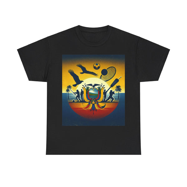 Flag Village Ecuador Sporting Flag T-SHIRT Heavy Cotton Tee ECU0008