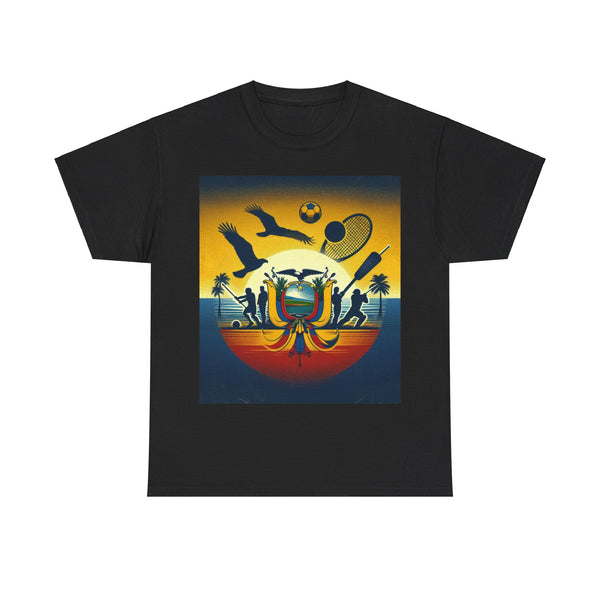 Flag Village Ecuador Sporting Flag T-SHIRT Heavy Cotton Tee ECU0008