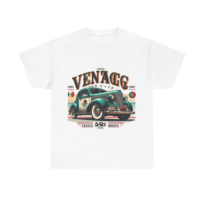 Flag Village Mexico Vintage Car Flag T-SHIRT Heavy Cotton Tee MEX0004