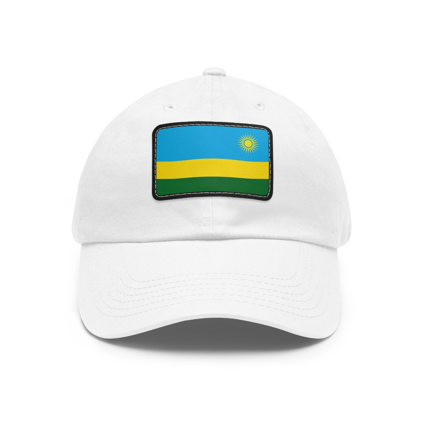 Flag Village Rwanda Flag Hat Cap with Leather Patch