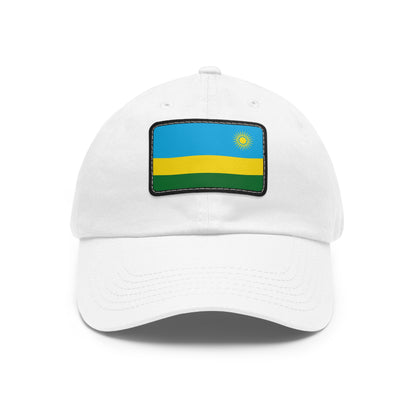 Flag Village Rwanda Flag Hat Cap with Leather Patch