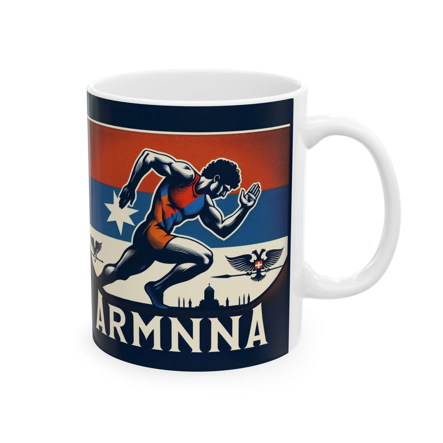 Flag Village Armenia Sporting Flag Ceramic Coffee Mug 11oz FV-MG0209