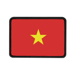 Flag Village Vietnam Embroidered Iron-On Patch 3"x3"