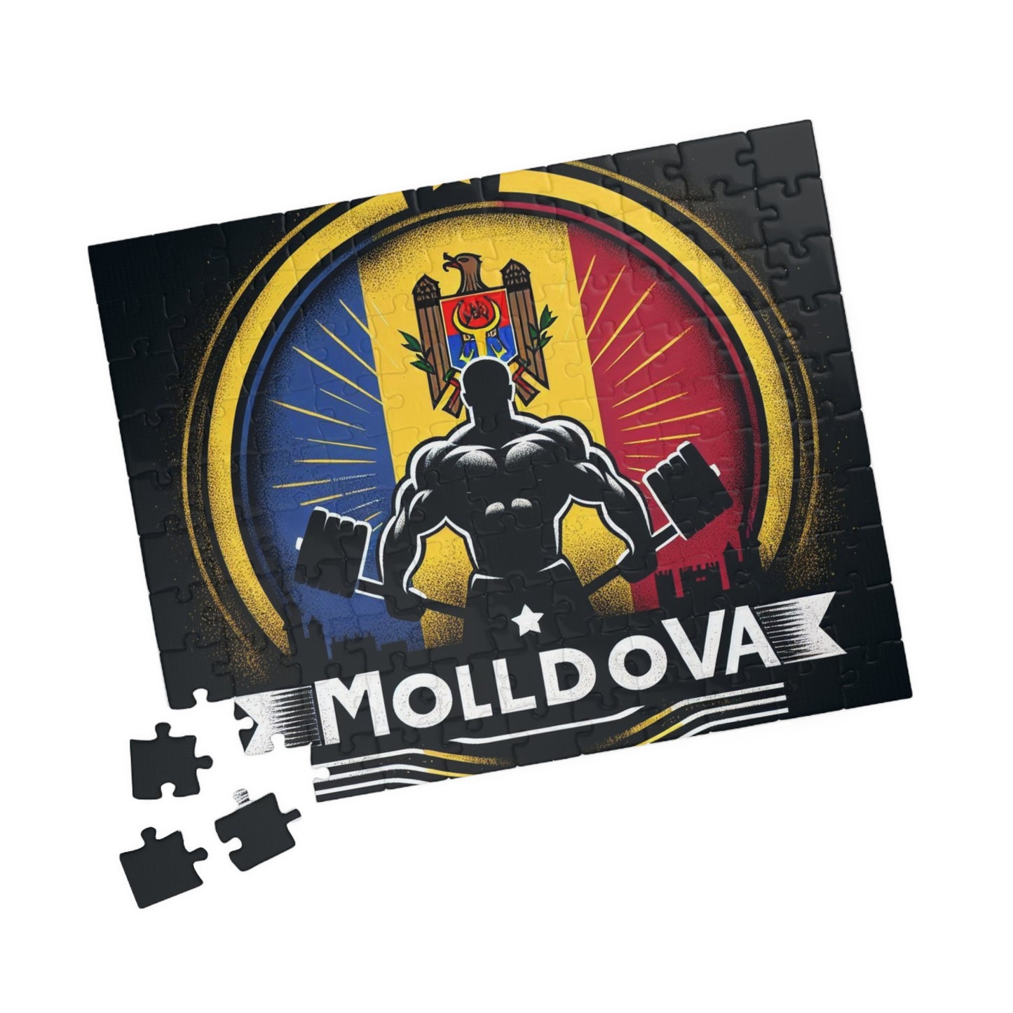 Flag Village Moldova Sporting Flag Puzzle (110, 252, 520, 1014-piece) MDA0001