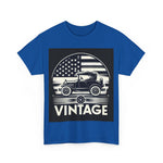 Flag Village USA Vintage Car Flag T-SHIRT Heavy Cotton Tee USA0001