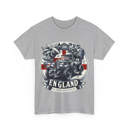 Flag Village UK Vintage Car Flag T-SHIRT Heavy Cotton Tee UK0015