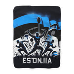 Flag Village Estonia Sporting Flag Sherpa Fleece Blanket EST0003