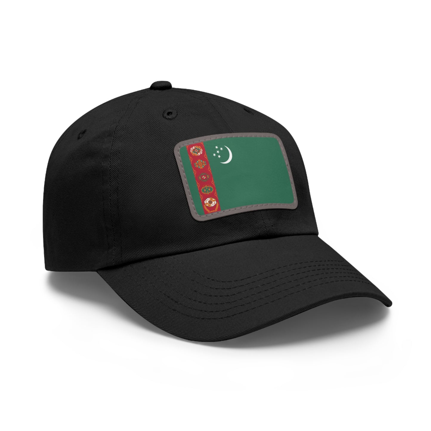 Flag Village Turkmenistan Flag Hat Cap with Leather Patch